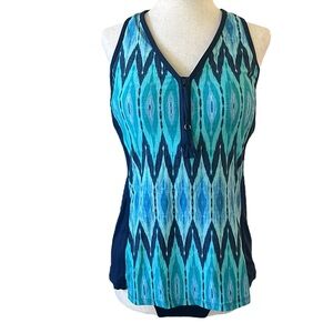 Beach House Racerback Zipper Front Tankini Top - and Jantzen bottoms